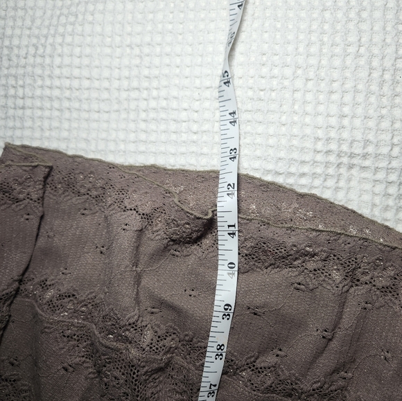 Rabbit Rabbit Rabbit Taupe Lace-Overlay V-Neck Mini Dress - Picture 6 of 12